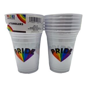 12 PRIDE Love Is Love 20oz Plastic Tumbler Cup Pack NEW